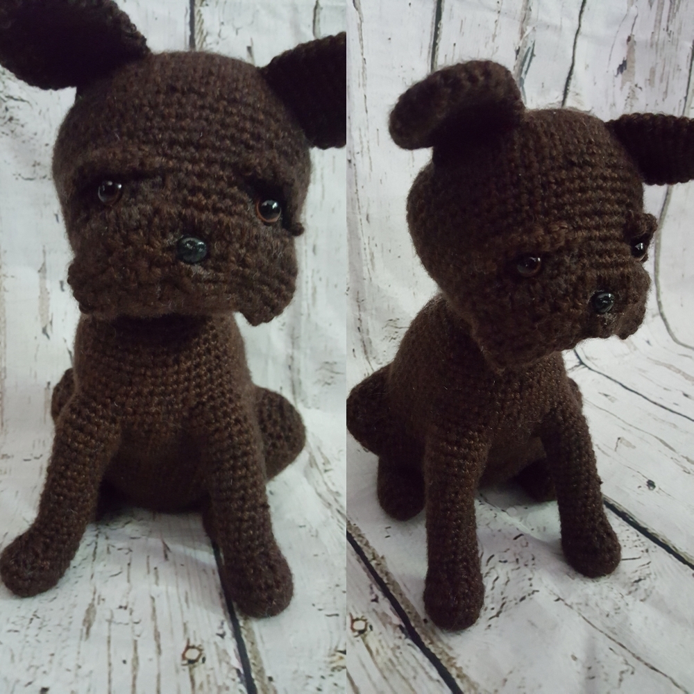 Brindle Crochet French Bulldog Plush/Doll
